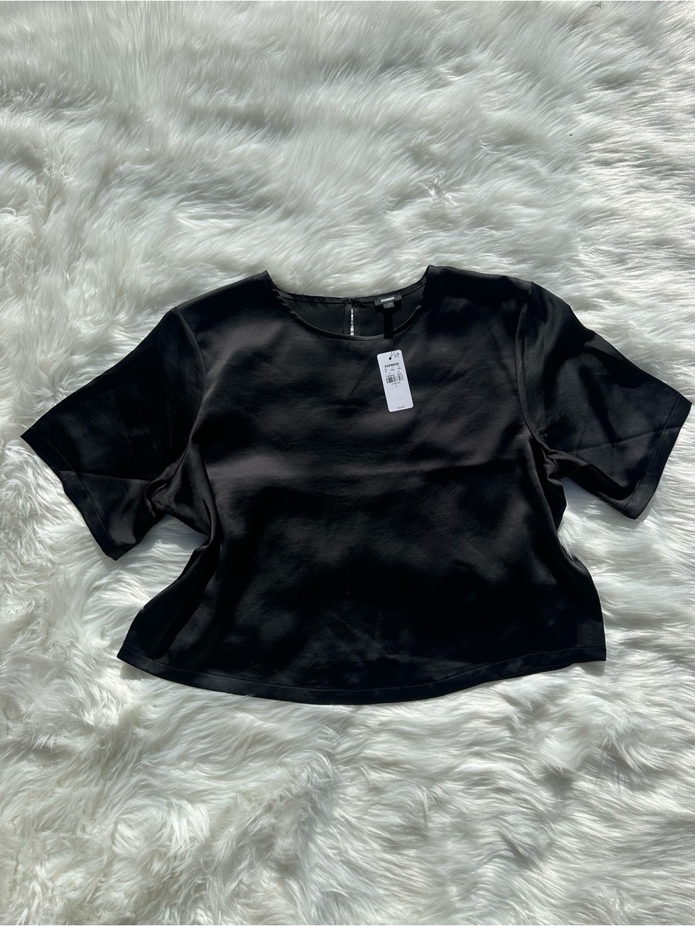 Express Black Satin Top